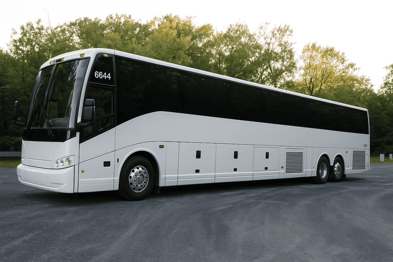 exterior of Charter Bus Rental Burnsville coach bus